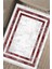 Kırmızı Şeritli Yolluk Yıkanabilir Halı Kaymaz Taban Kilim Dot Tabanlı Oturma Odası Halısı 5268A 4