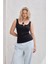 Ilma Kopçalı Askılı Bluz Siyah 1