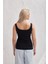 Ilma Kopçalı Askılı Bluz Siyah 4