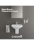 KY045 Key Köşeli Yarım Ayak Lavabo 36*45 cm 2