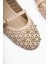 Jara Krem Etnik Desenli Delikli Kadın Babet Ayakkabı 4