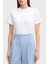 % 100 Pamuk Regular Fit Bisiklet Yaka Logolu T Shirt LV047C863GYAA Bayan T Shirt LV047C863G Yaa 1