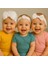 Kız Bebek Beyaz Fiyonklu Bone Bandana 3lü Set 1