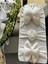 Kız Bebek Beyaz Fiyonklu Bone Bandana 3lü Set 2