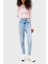 Pamuklu Regular Fit Yüksek Bel Daralan Paça Mom Jeans Bayan Kot Pantolon DW0DW20041 1AB 1