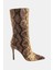 The Revival Kadın Taba Multi Yılan Desenli Topuklu Çizme 1