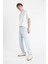 90's Slim Fit Dar Kalıp Yüksek Bel Dar Paça Jean Pantolon D1820AX24SM 3