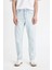 90's Slim Fit Dar Kalıp Yüksek Bel Dar Paça Jean Pantolon D1820AX24SM 4