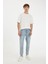 %100 Pamuk 90's Slim Fit Dar Kalıp Yüksel Bel Dar Paça Jean Pantolon B5784AX24AU 2