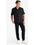 %100 Pamuk Relax Fit Rahat Kesim Yazlık Müslin Kısa Paça Pamuklu Jogger Pantolon D6260AX25SP 2