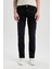 Carlo Skinny Fit Ekstra Dar Kalıp Normal Bel Ekstra Dar Paça Siyah Jean Pantolon S2285AZ24SP 4