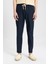 %100 Pamuk Yazlık Jogger Pantolon Dar Paça Beli Bağcıklı Lastikli Cepli Z6475AZ24SP 3