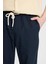%100 Pamuk Yazlık Jogger Pantolon Dar Paça Beli Bağcıklı Lastikli Cepli Z6475AZ24SP 4