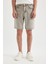 %100 Pamuk Straight Fit Jean Bermuda Şort D3879AX24SM 4