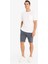 Slim Fit Dar Kesim Cepli Basic Düz Bermuda Şort W1105AZ24SM 2