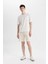 Slim Fit Dar Kesim Cepli Basic Düz Bermuda Şort W1105AZ24SM 1