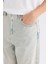 %100 Pamuk Baggy Fit Geniş Kalıp Normal Bel Geniş Paça Jean Pantolon D6468AX24AU 5