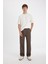 %100 Pamuk Yazlık Jogger Pantolon Wide Leg Bol Rahat Kesim Paraşüt Beli Bağcıklı Geniş Bol Paça C9159AX24AU 3