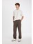 %100 Pamuk Yazlık Jogger Pantolon Wide Leg Bol Rahat Kesim Paraşüt Beli Bağcıklı Geniş Bol Paça C9159AX24AU 4
