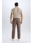 %100 Pamuk Yazlık Jogger Pantolon Regular Fit Normal Kesim Keten Görünümlü Düz Paça Cepli B4138AX25SP 6