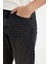 %100 Pamuk 90's Slim Fit Dar Kalıp Yüksek Bel Dar Paça Siyah Jean Pantolon D6612AX24AU 5