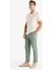 %100 Pamuk Yazlık Jogger Pantolon Regular Fit Normal Kesim Keten Görünümlü Düz Paça Cepli B4138AX25SP 1