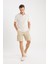 %100 Pamuk Regular Fit Gabardin Bermuda Şort C7684AX25SP 3