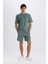 Regular Fit Düz Paça Cepli Basic Düz Şort B8792AX25SM 1