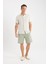 %100 Pamuk Regular Fit Gabardin Bermuda Şort C7684AX25SP 3