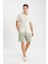 %100 Pamuk Regular Fit Gabardin Bermuda Şort C7684AX25SP 5