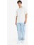 %100 Pamuk Relax Fit Rahat Kesim Geniş Paça Kargo Cepli Jean Pantolon D7274AX25SP 6