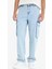 %100 Pamuk Relax Fit Rahat Kesim Geniş Paça Kargo Cepli Jean Pantolon D7274AX25SP 7