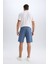 %100 Pamuk Regular Fit Gabardin Bermuda Şort C7684AX25SP 6