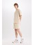 Slim Fit Dar Kesim Dar Paça Basic Düz Şort B8674AX25SP 2
