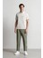 %100 Keten Normal Kesim Crop Duble Paça Yazlık Kumaş Pantolon C1826AX25SM 1