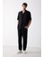 Yazlık Viskon Jogger Pantolon Regular Fit Normal Kesim Keten Karışımlı Düz Paça Cepli B4867AX25SM 1