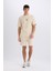 Regular Fit Düz Paça Cepli Basic Düz Şort B8792AX25SM 2