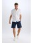 %100 Pamuk Regular Fit Gabardin Bermuda Şort C7684AX25SP 4