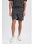 Regular Fit Düz Paça Cepli Basic Düz Şort B8792AX25SM 5