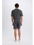 Regular Fit Düz Paça Cepli Basic Düz Şort B8792AX25SM 7