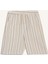 Regular Fit Jakarlı Çizgili Bermuda Şort E0808AX25SM 2