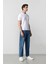 %100 Pamuk Baggy Fit Geniş Kalıp Normal Bel Geniş Paça Jean Pantolon B5783AX25SP 4