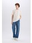 %100 Pamuk Baggy Fit Geniş Kalıp Normal Bel Geniş Paça Soluk Efektli Jean Pantolon D7318AX25SP 3