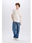 %100 Pamuk Baggy Fit Geniş Kalıp Normal Bel Geniş Paça Soluk Efektli Jean Pantolon D7318AX25SP 4