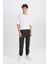 %100 Pamuk Jogger Gabardin Pantolon Beli Regular Fit Bağcıklı Lastikli Paça D5927AX24AU 1