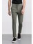 %100 Pamuk Keten Görünümlü Pantolon Beli Lastikli Slim Fit Dar Kesim Cepli Düz Paça D2671AX25SM 6