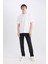 Sergio Regular Fit Esnek Yumuşak Kumaş Normal Kalıp Normal Bel Boru Paça Siyah Jean Pantolon D7335AX25SP 1
