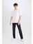 Sergio Regular Fit Esnek Yumuşak Kumaş Normal Kalıp Normal Bel Boru Paça Siyah Jean Pantolon D7335AX25SP 2