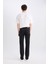 Sergio Regular Fit Esnek Yumuşak Kumaş Normal Kalıp Normal Bel Boru Paça Siyah Jean Pantolon D7335AX25SP 6