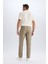 %100 Pamuk Relax Fit Rahat Kesim Düz Paça Keten Görünümlü Yazlık Kumaş Pantolon D4251AX25SM 6
